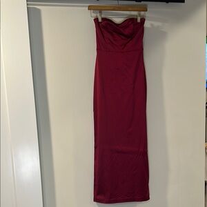 Elegant Strapless Red Dress